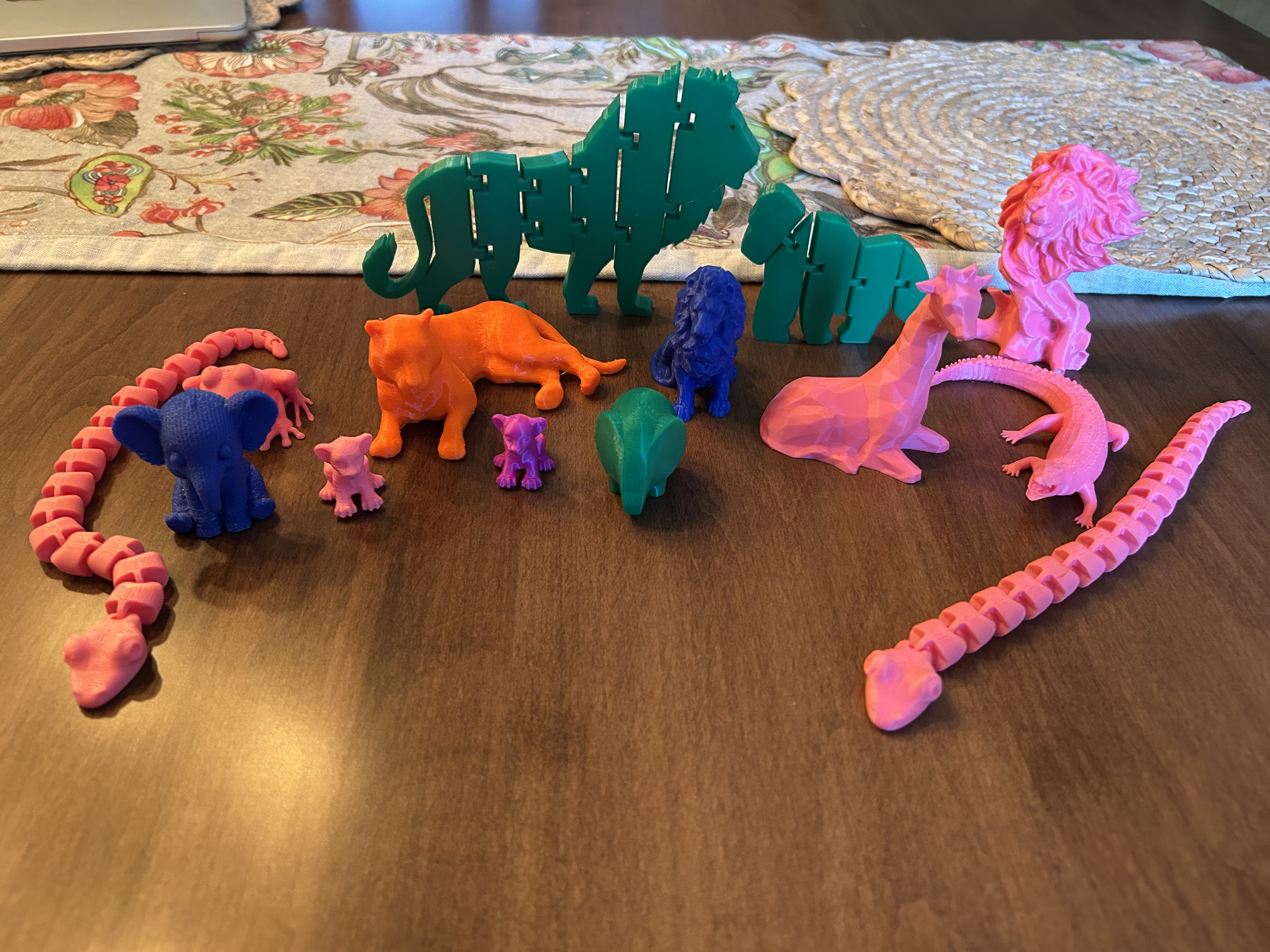 3D printed animals for the kids